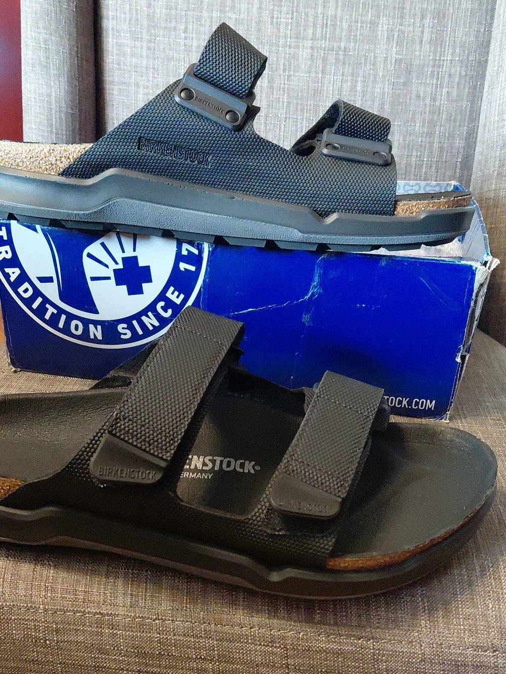 Birkenstock Men's Black Two-Strap Atacama Futura Sandal SIZE 11